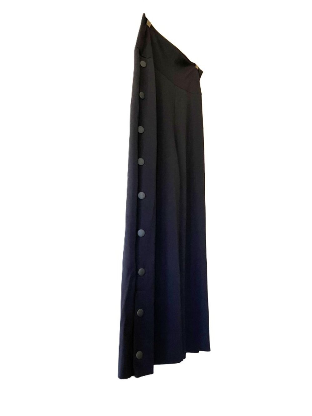 Cabi Black Snap Button Side Vent Wide Leg Knit Pants Medium Style 5867 - Picture 4 of 15